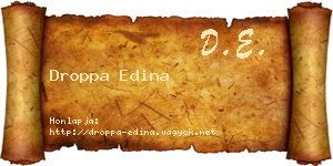 Droppa Edina névjegykártya