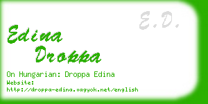 edina droppa business card